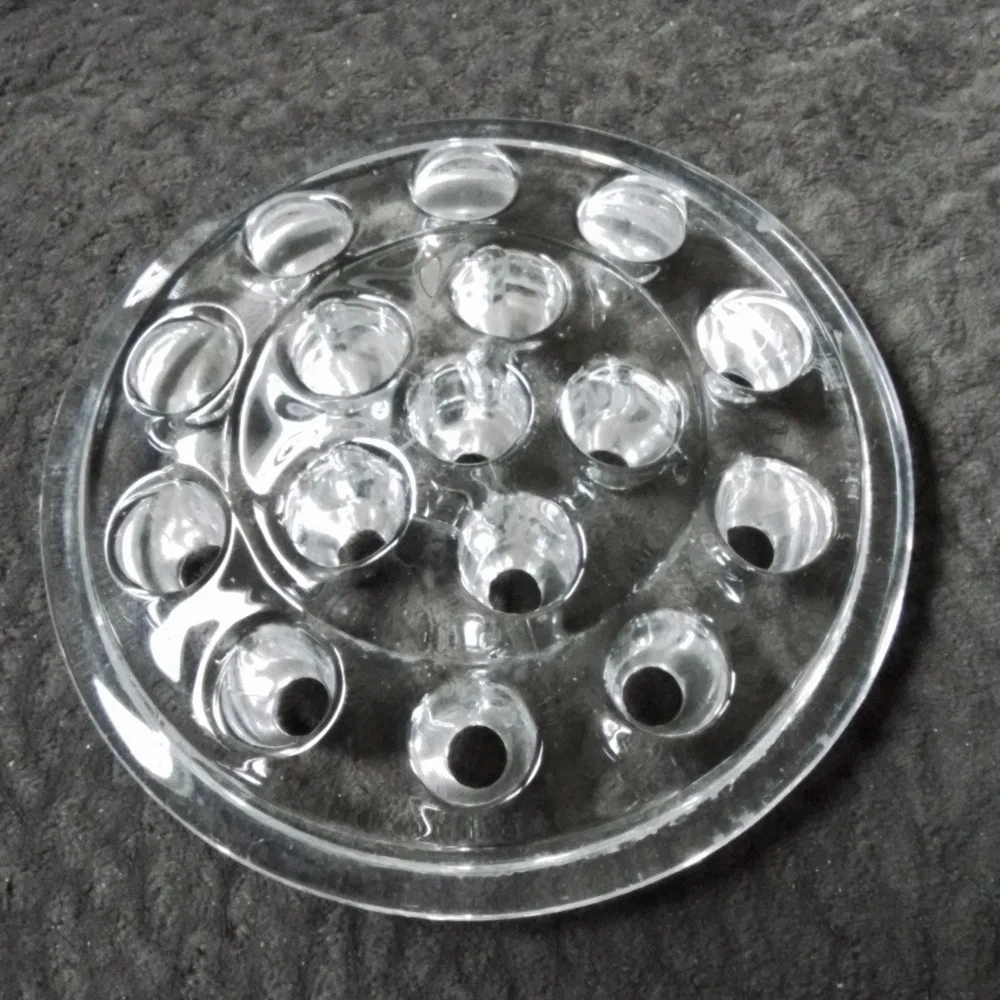 Vintage Clear Glass Flower Frog 5